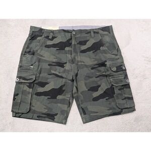 Iron Co. Mens Camouflage Cargo Shorts Flex Elastic Waist Size 40 NEW